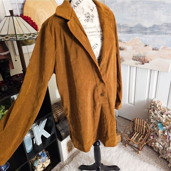 Vtg Harve Bernard Velour Feel Causual Button Front Shirt. - Picture 10 of 14